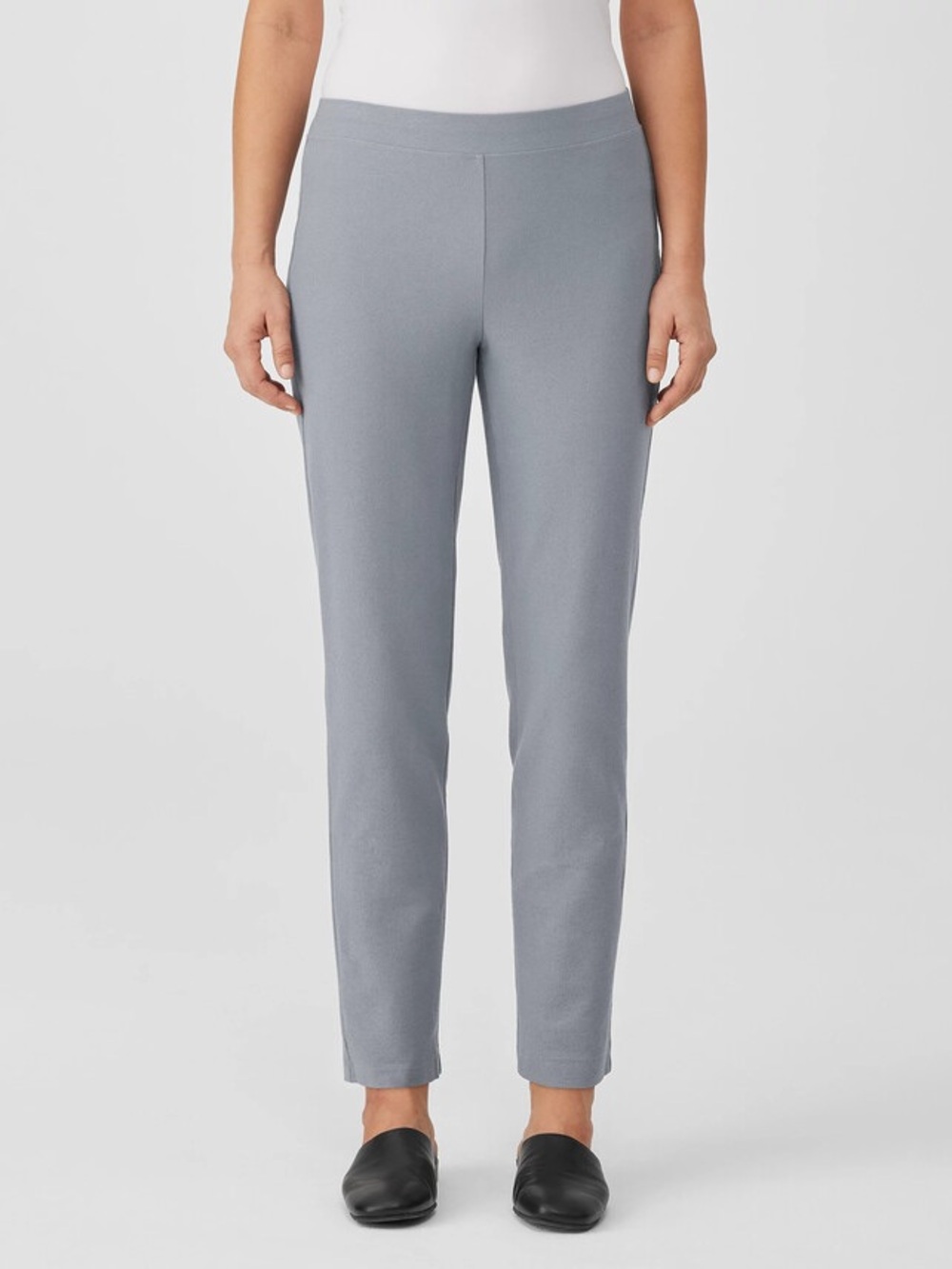Eileen Fisher Men's Slim Knit Pants in Light Gray-Blue